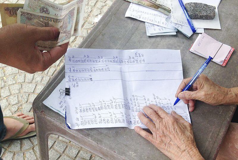 Ghi số đánh đề truyền thống